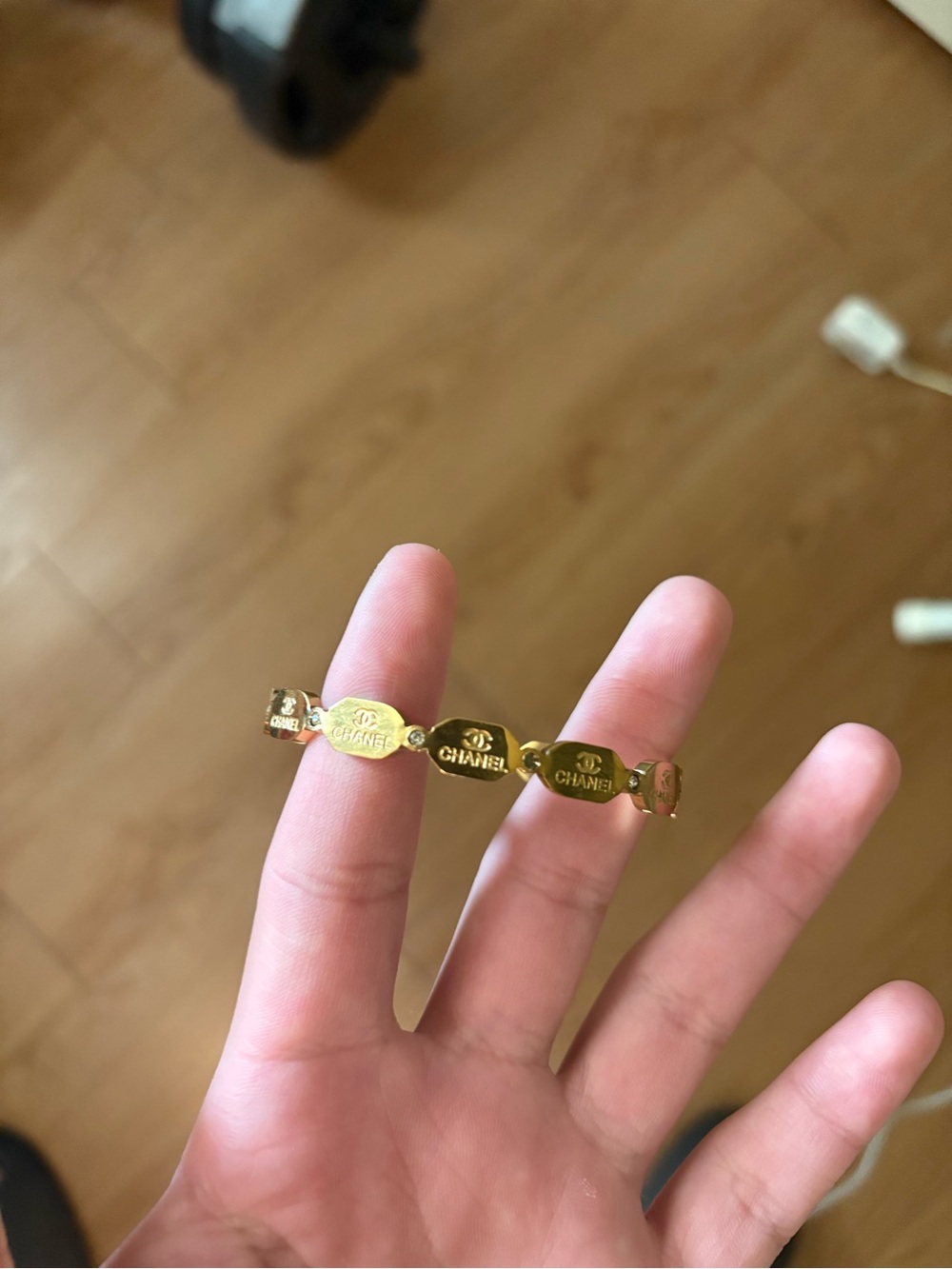 Gold-Tone Logo Link Bracelet